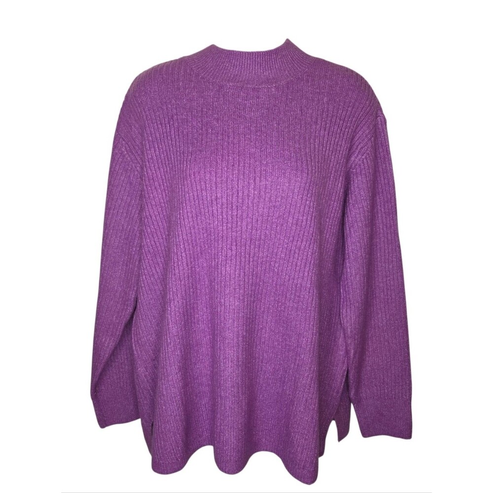LOGO by Lori Goldstein NWOT Mock-Neck Long Sleeve Sweater, Small